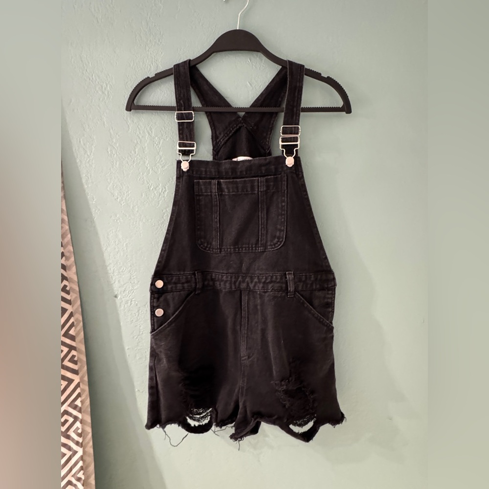 Wild Honey Black Denim Overalls